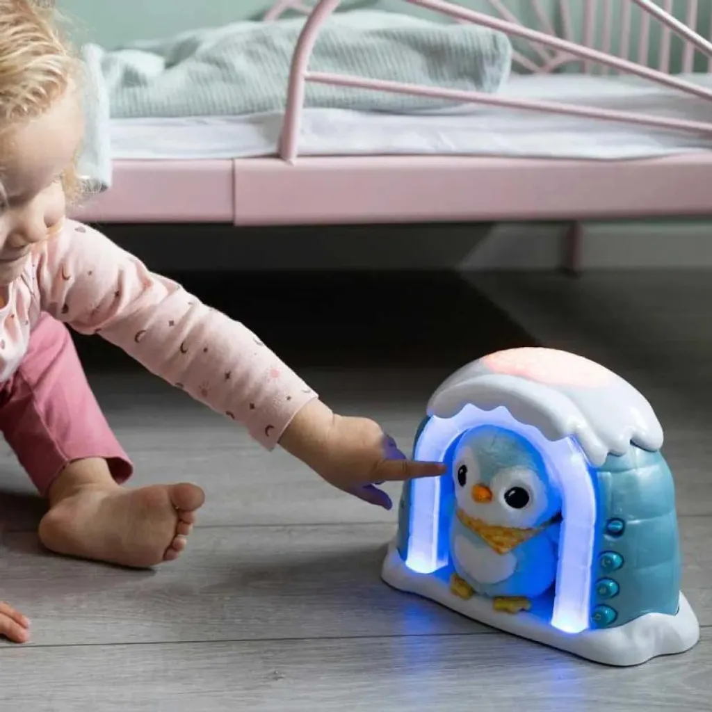 Vtech Pingouin Peluche Projecteur Version Igloo Espagnol Bleu One Size - 8