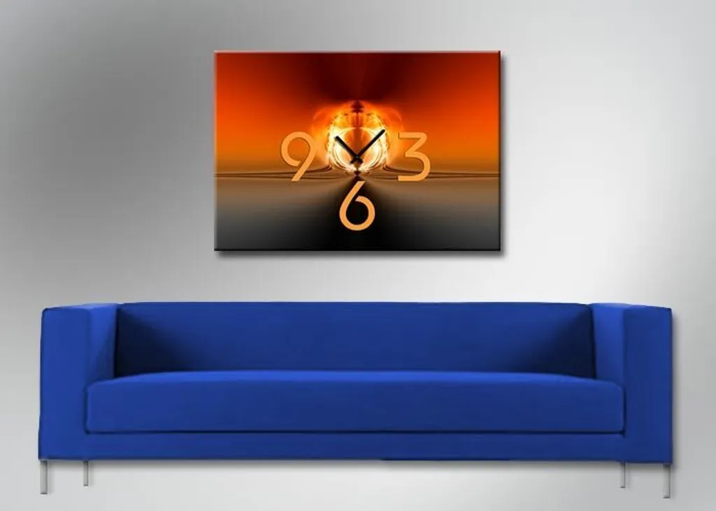 Horloge murale design 4306 Dixtime - Horloge de bureau 50x70 cm Alu
