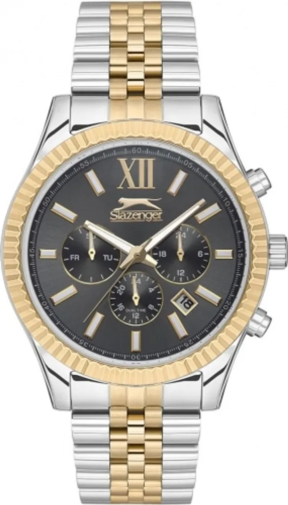 Montre Homme Dorée Slazenger Idée Cadeau Idéale pour Anniversaire