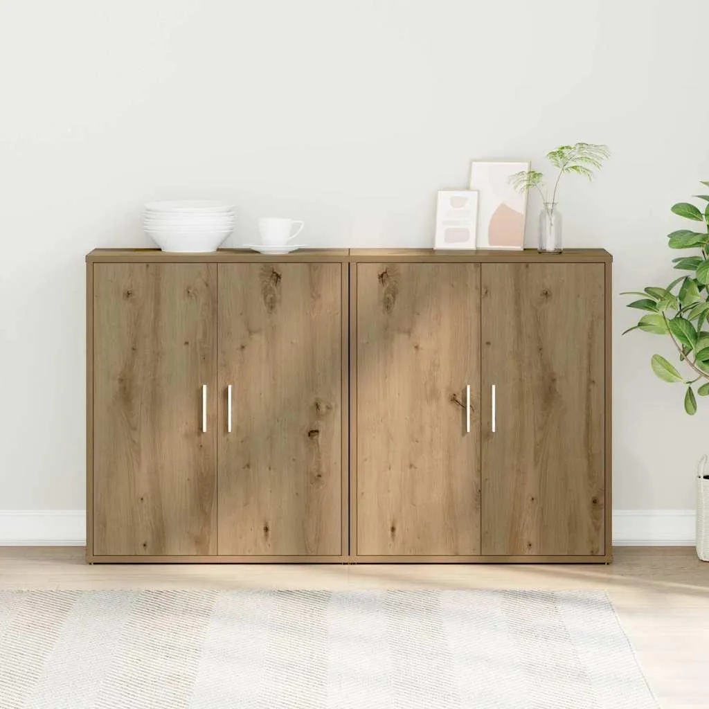 Set 2 Credenze Pensili vidaXL Rovere 60x31x70 cm - Offerta Online