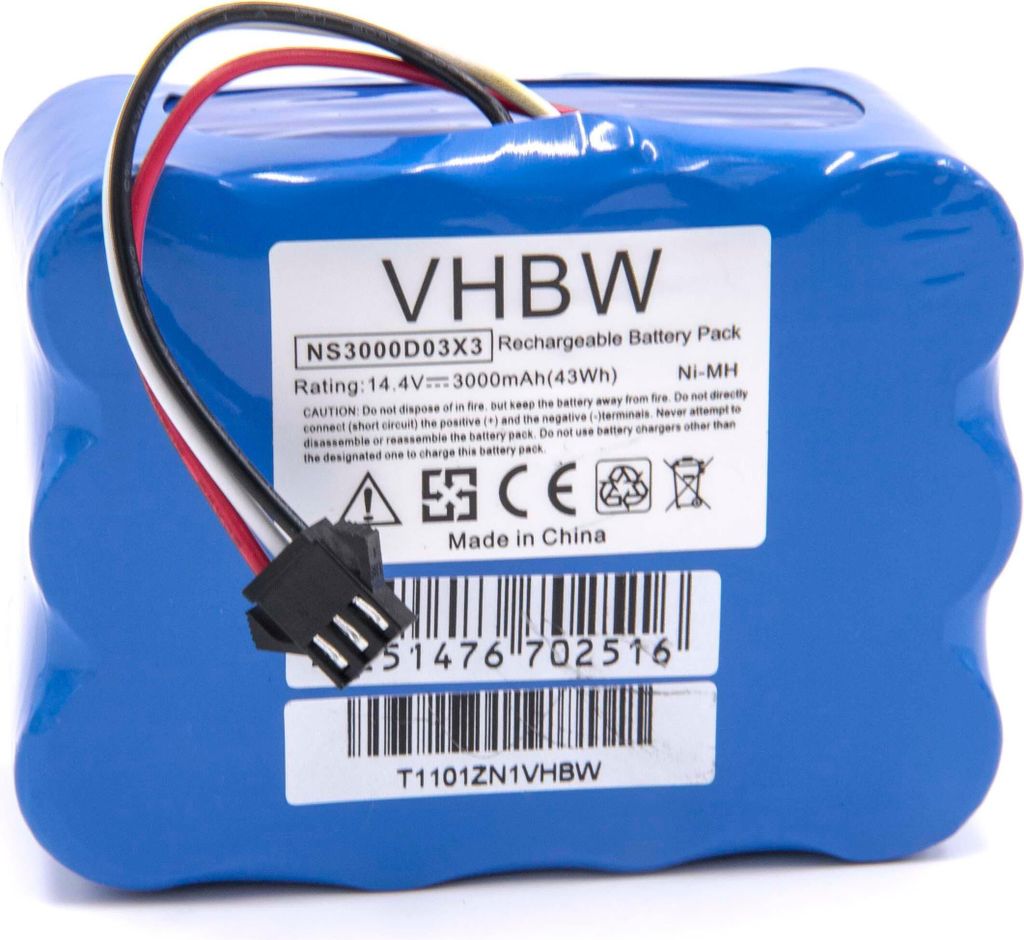 vhbw Akku kompatibel mit Samba XR210C Staubsauger Blau (3000 mAh, 14,4 V, NiMH)