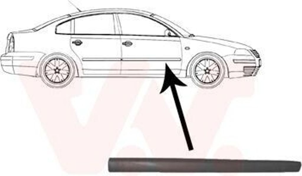 VAN WEZEL 5836424 - OE 3B0853516B41 Zierleiste, vorne rechts für Passat (3B)