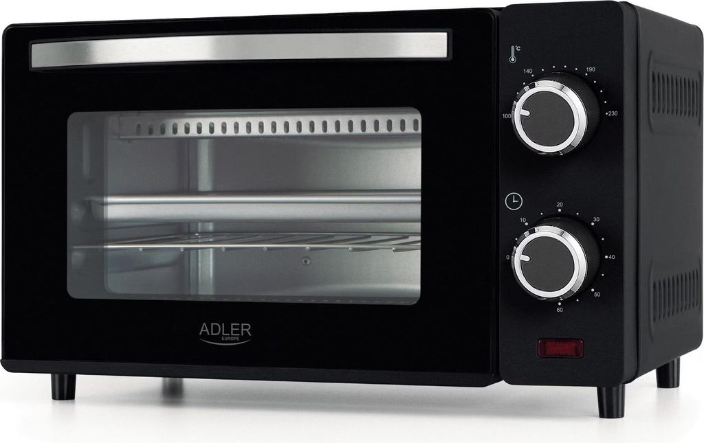 Elektrisches Backofen-Set mit Grill, Adler, Ad6032, Tablett und Griff, Leistung 650 W, Stromversorgung 220/240 V 50/60 Hz, Steckertyp E/F, Timer 0...