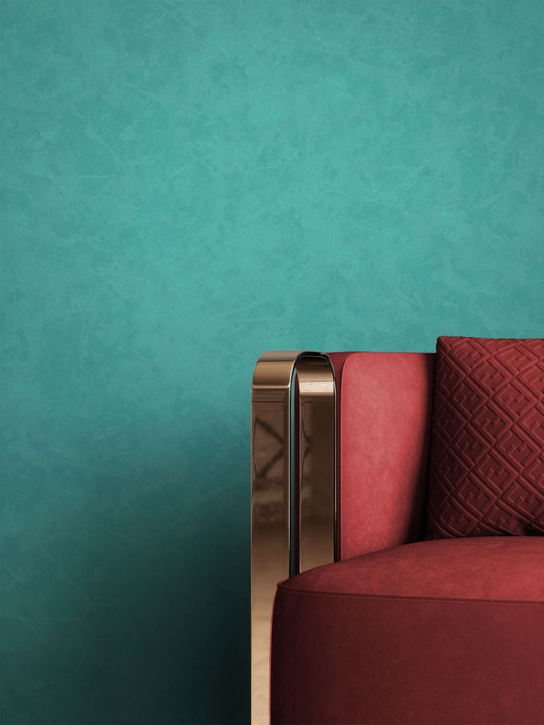 NEWROOM Tapete Blau Vliestapete Beton - Universal Modern Türkis Petrol Struktur Putz Einfarbig Uni Beton-Optik