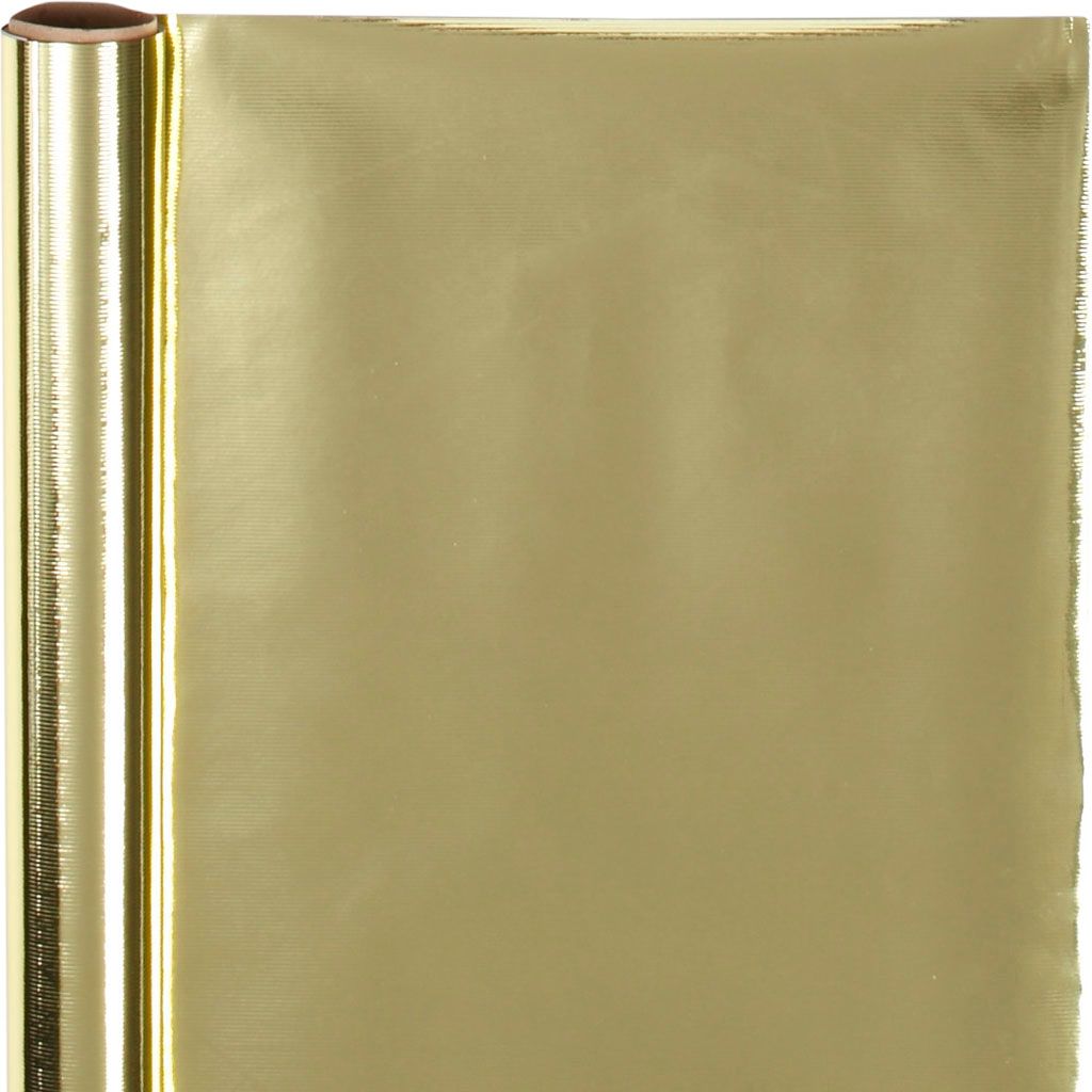 Creativ Company Geschenkpapier, B: 50 cm, 65 gr, Gold, 4 m 1 Rolle