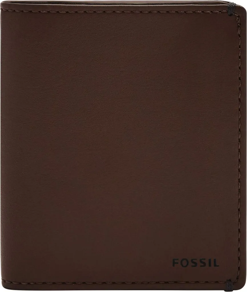 Petit Portefeuille Vegan Fossil Joshua Espresso pour Usage Quotidien