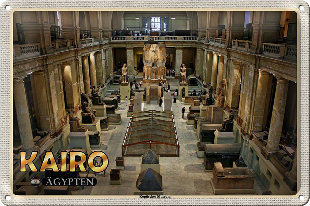 Blechschild Reise 40x30cm Kairo Ägypten Koptisches Museum