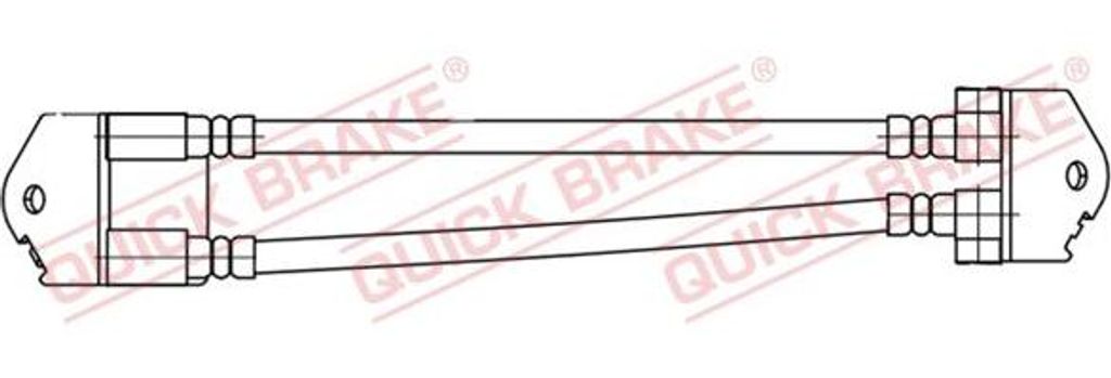 QUICK BRAKE 25.006 Bremsschlauch OE 4409342 kompatibel mit Transit, Tourneo