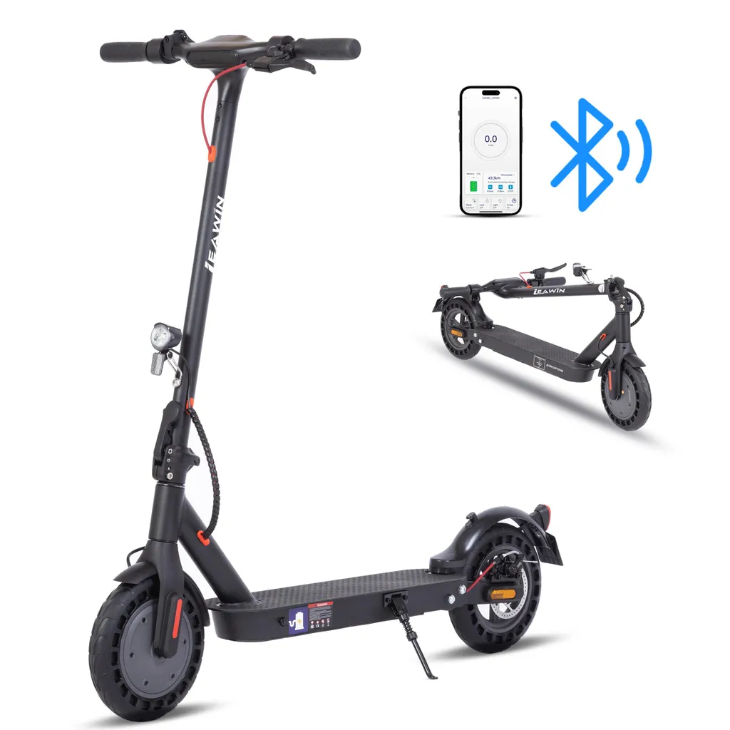 Trottinette électrique sans crevaison pliable homologuée ABE 10 pouces