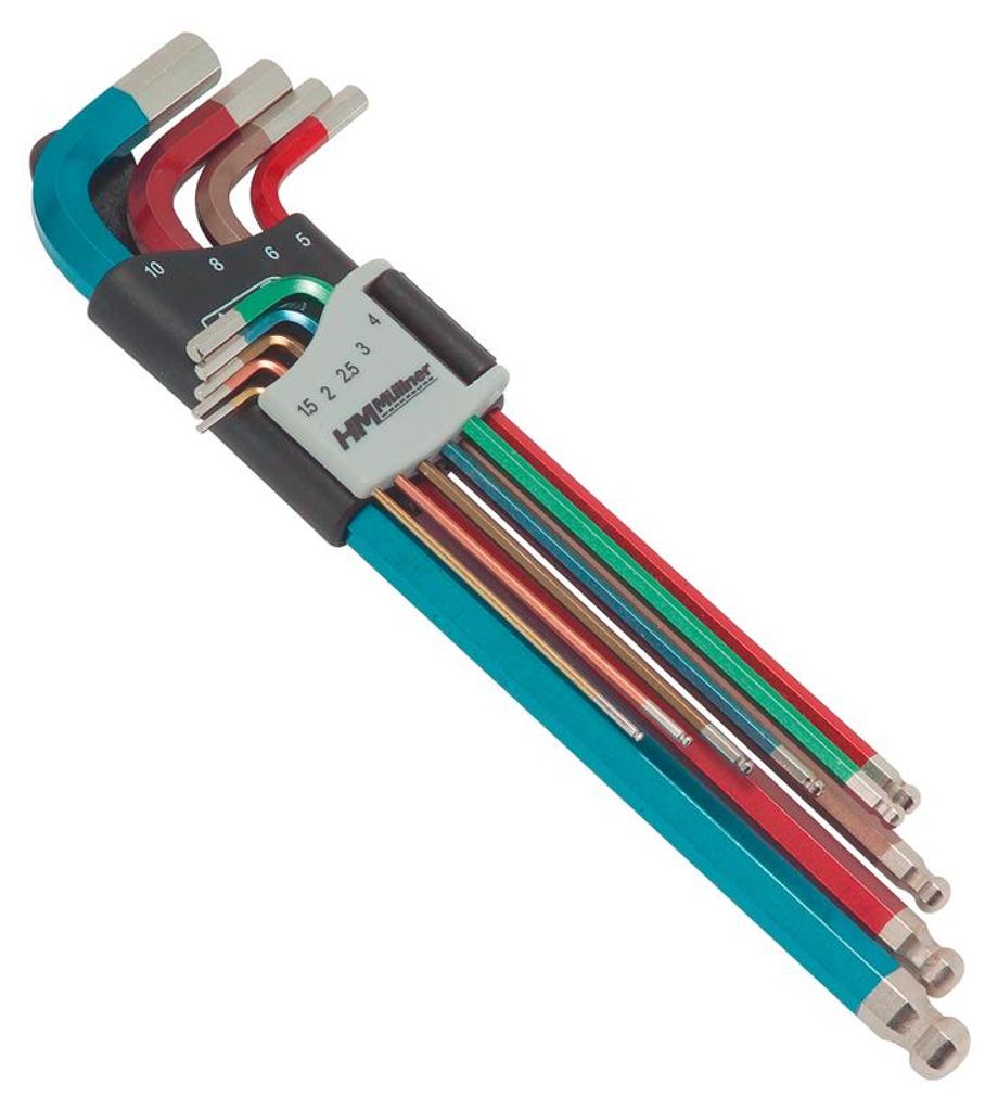 HM-Müllner Kugelkopf-Sechskant-Stiftschlüsselsatz, 9-tlg., 1,5 bis 10 mm, 220CV