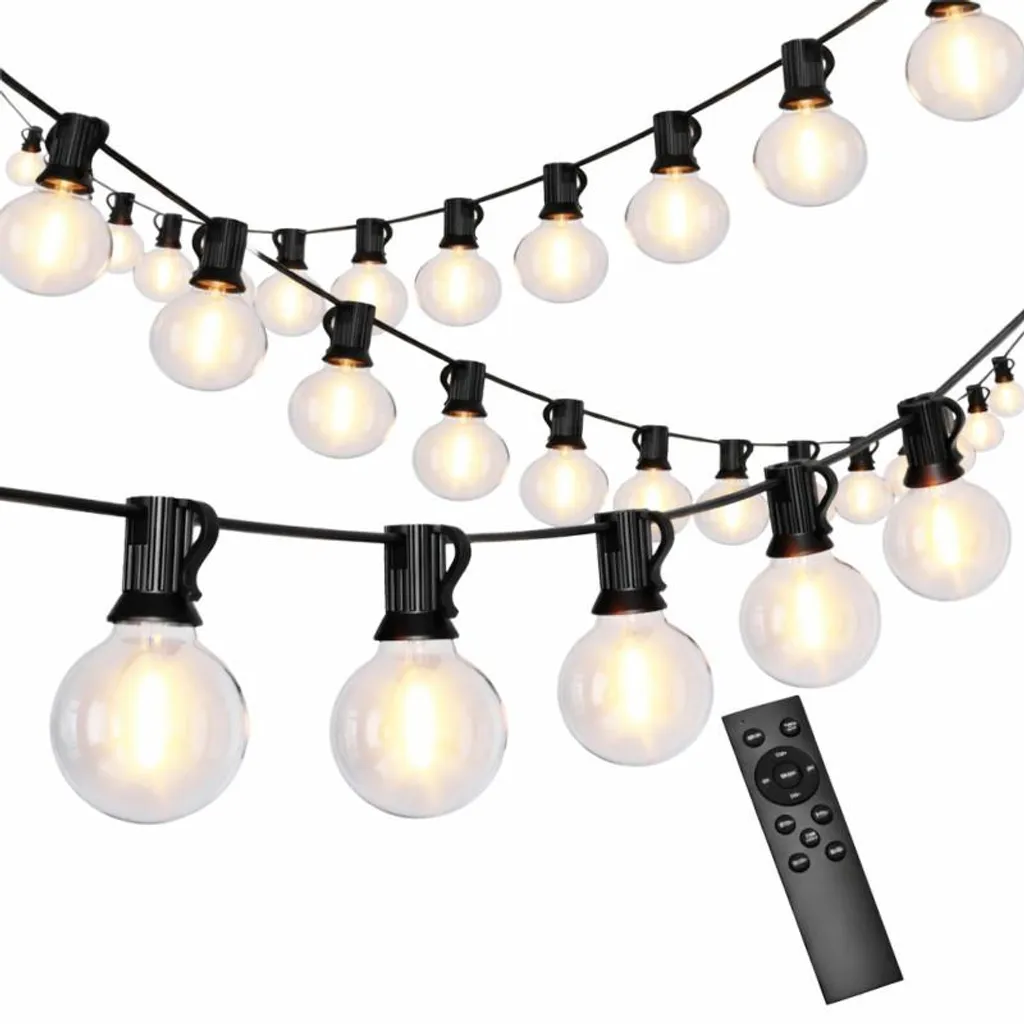 Guirlande de jardin LED 15m étanche et économique 9W Bauerkraft H-672