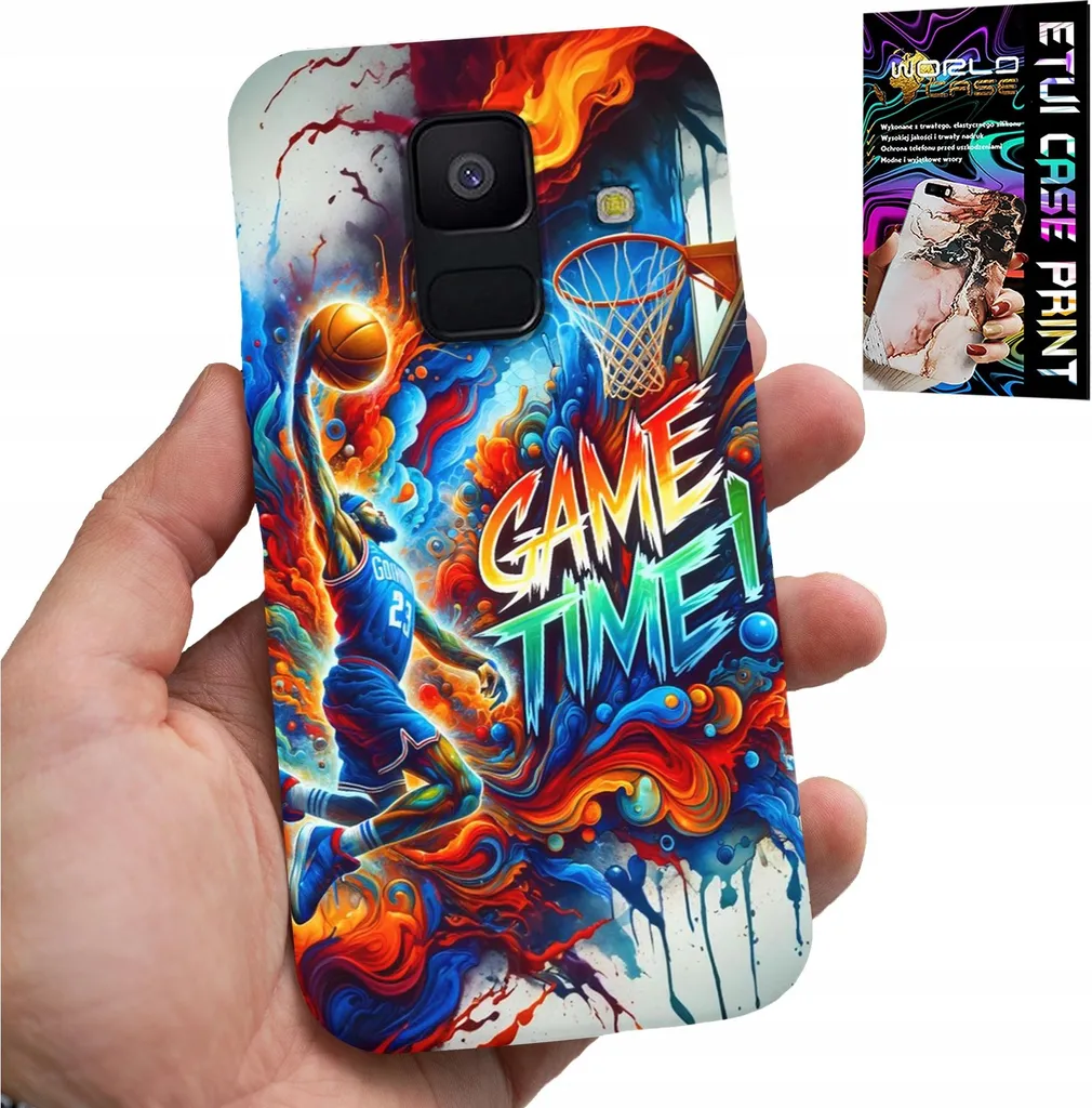 Idea Regalo: Cover Samsung A6 2018 NBA Game Time + Vetro Incluso