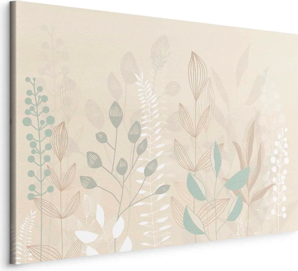 Quadro Incantato 120x80 Mattina nel prato Beige e Pastello e-A-10130-b-a