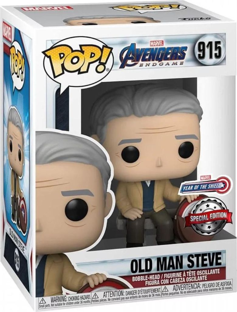 Statuetta Funko POP Avengers: Endgame 915 Old man Steve  Immagine del prodotto 