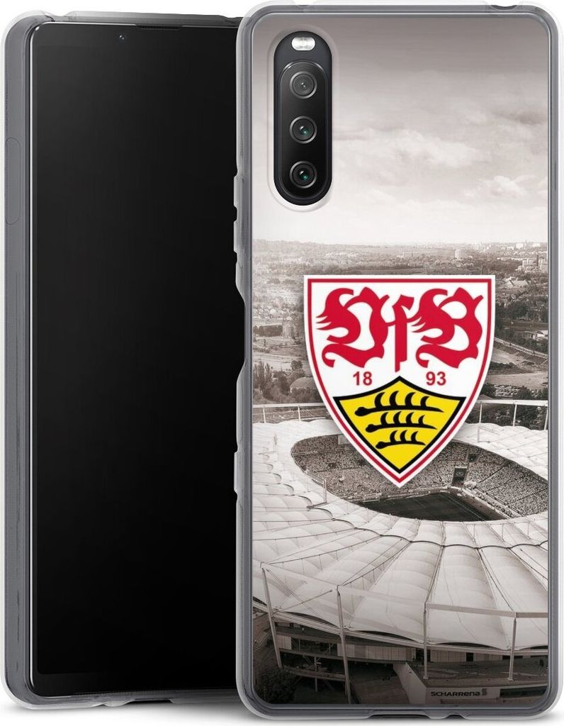 DeinDesign Handyhülle für Sony Xperia 10 III Silikon Hülle Case Smartphone Schutzhülle Offizielles Lizenzprodukt Stadion VfB Stuttgart