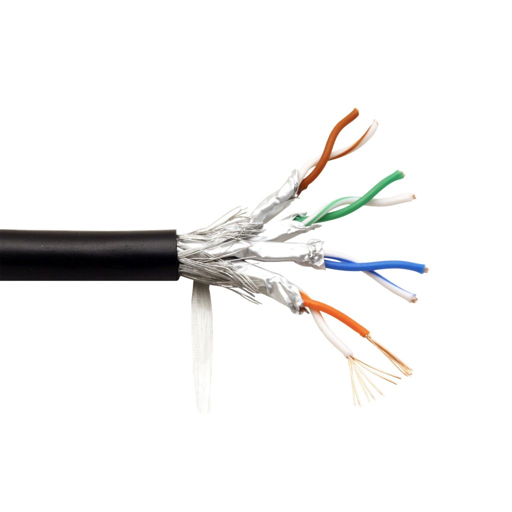 Goobay CAT 6 S/FTP 100m, 100 m, Cat6, S/FTP (S-STP), Černá Obrázek produktu 