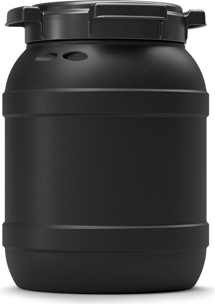 CurTec 6 L UV-beständiges Kunststofffass mit Schraubdeckelverschluss schwarz