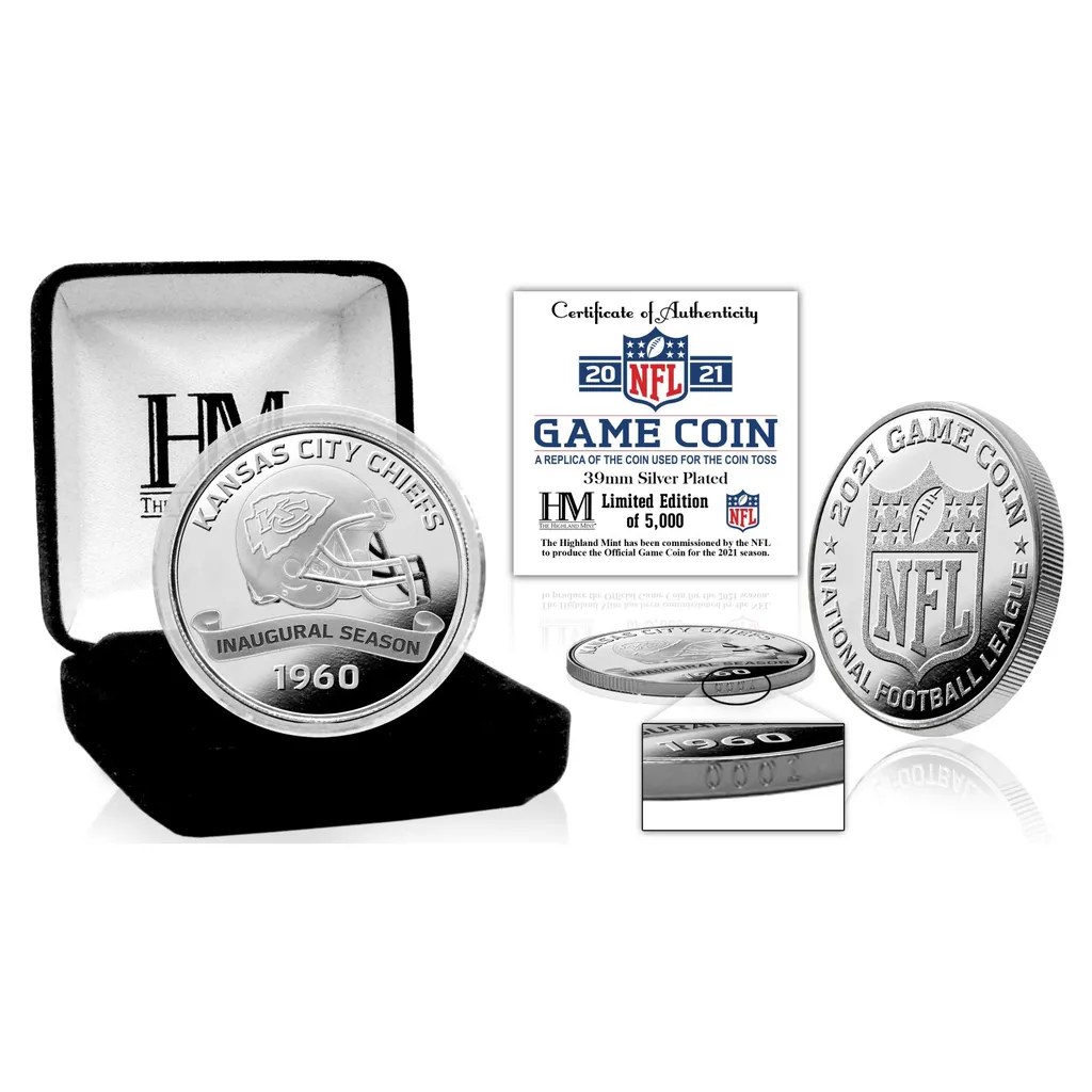 NFL Moneta Commemorativa Kansas City Chiefs 2021 - Argento 39mm