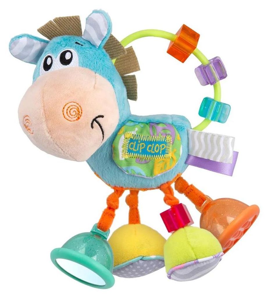 Playgro Clip Clop Rassel Pferd Blau Produktbild 