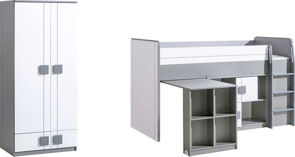 Hochbett Multifunktionsbett Bett Holz Betten Schrank Möbel Kinderzimmer Kommode