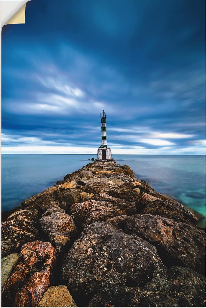 ARTland Wandbild, selbstklebend Leuchtturm am Atlantik Größe: 60x90 cm