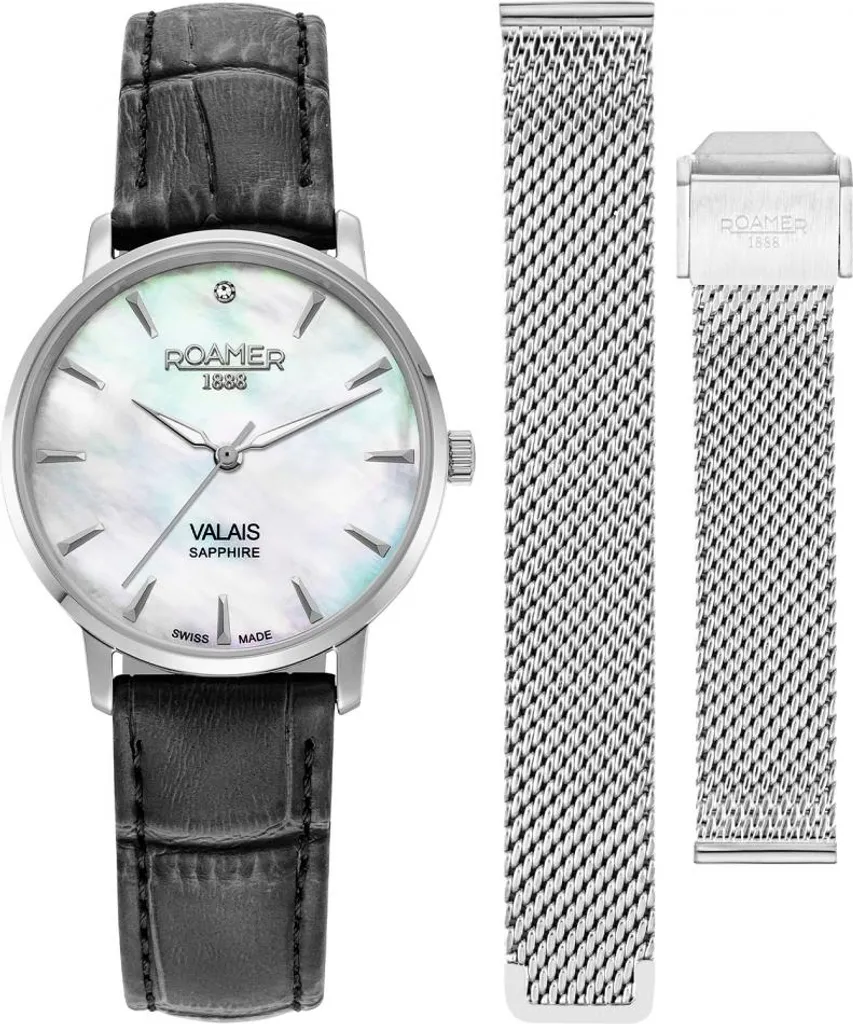 Montre Femme Roamer 989847 Noire avec Bracelet Supplémentaire Interchangeable