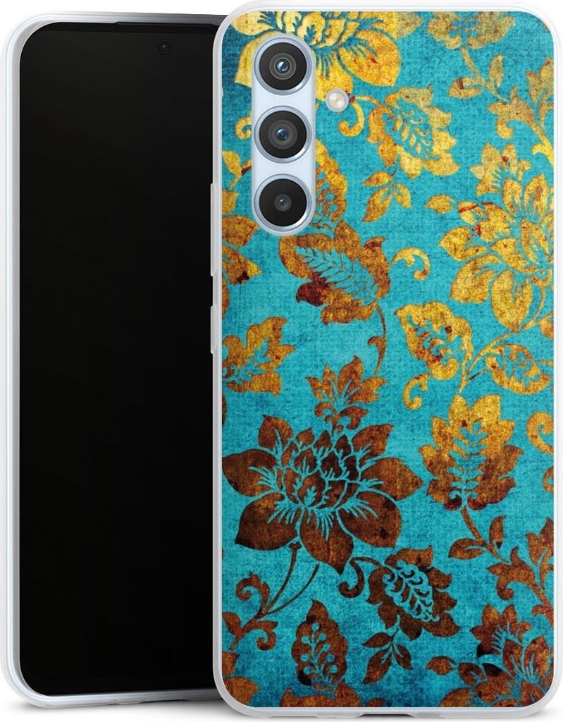 DeinDesign Slim Hülle für Samsung Galaxy A54 5G Silikon Case Ultra Dünn Handyhülle Blumen Ornamente Vintage