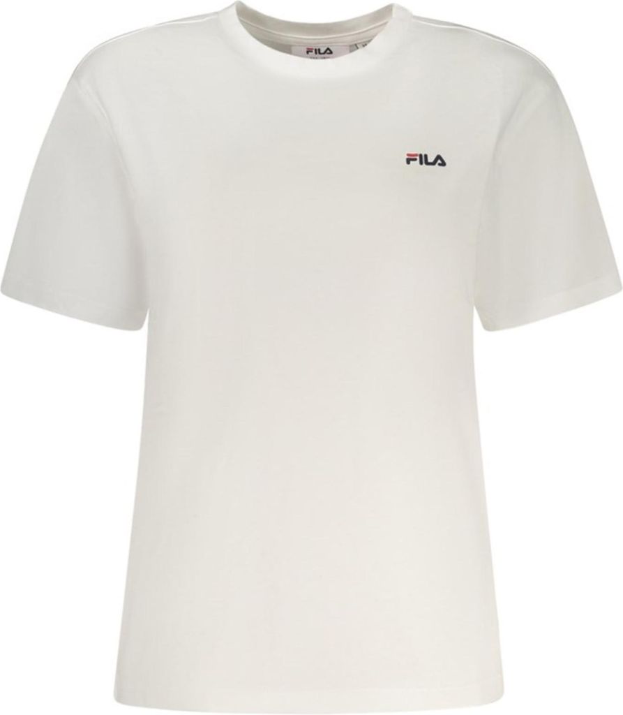 Bio-Baumwoll Damen T-Shirt Weiß – Kurzarm, Rundhals, Logodruck