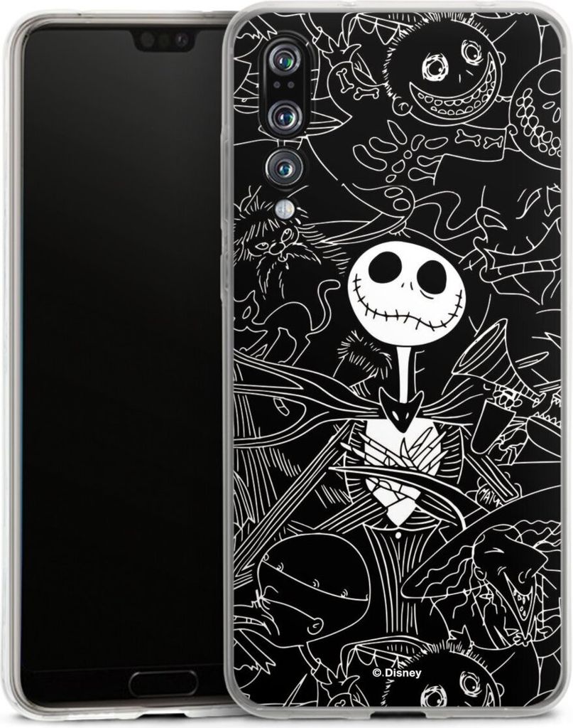 DeinDesign Handyhülle für Huawei P20 Pro Silikon Hülle Case Smartphone Schutzhülle Disney Halloween Nightmare Before Christmas