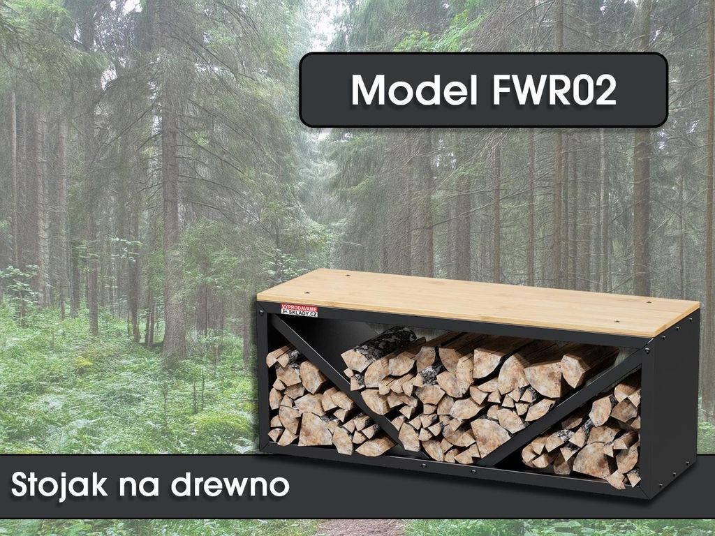 Stojak drewniany FWR02, 102 x 40 x 34,5 cm Zdjęcie produktu 