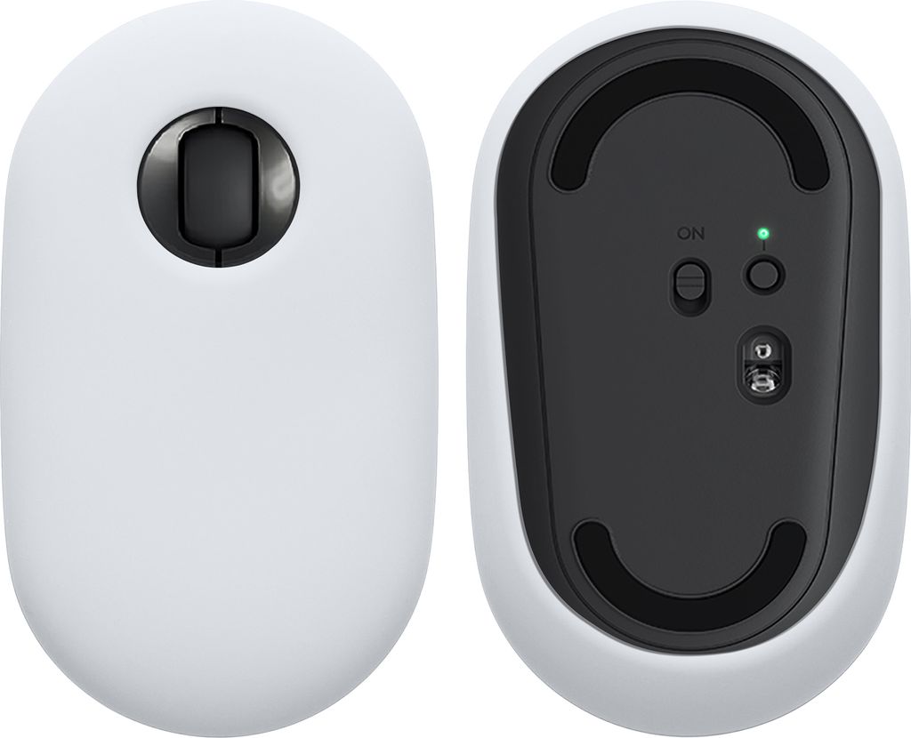 kwmobile Silikon Schutzhülle kompatibel mit Logitech Pebble Mouse Hülle - PC Maus Cover aus softem Silikon - Weiß