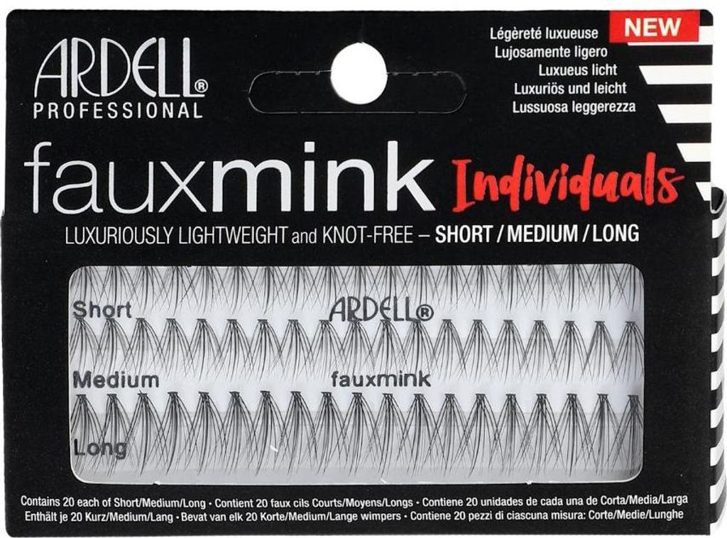 Ardell | Knstliche Wimpern - Schwarz - 60 Stck - Knotenfrei - Faux Mink - Natrliches Volumen