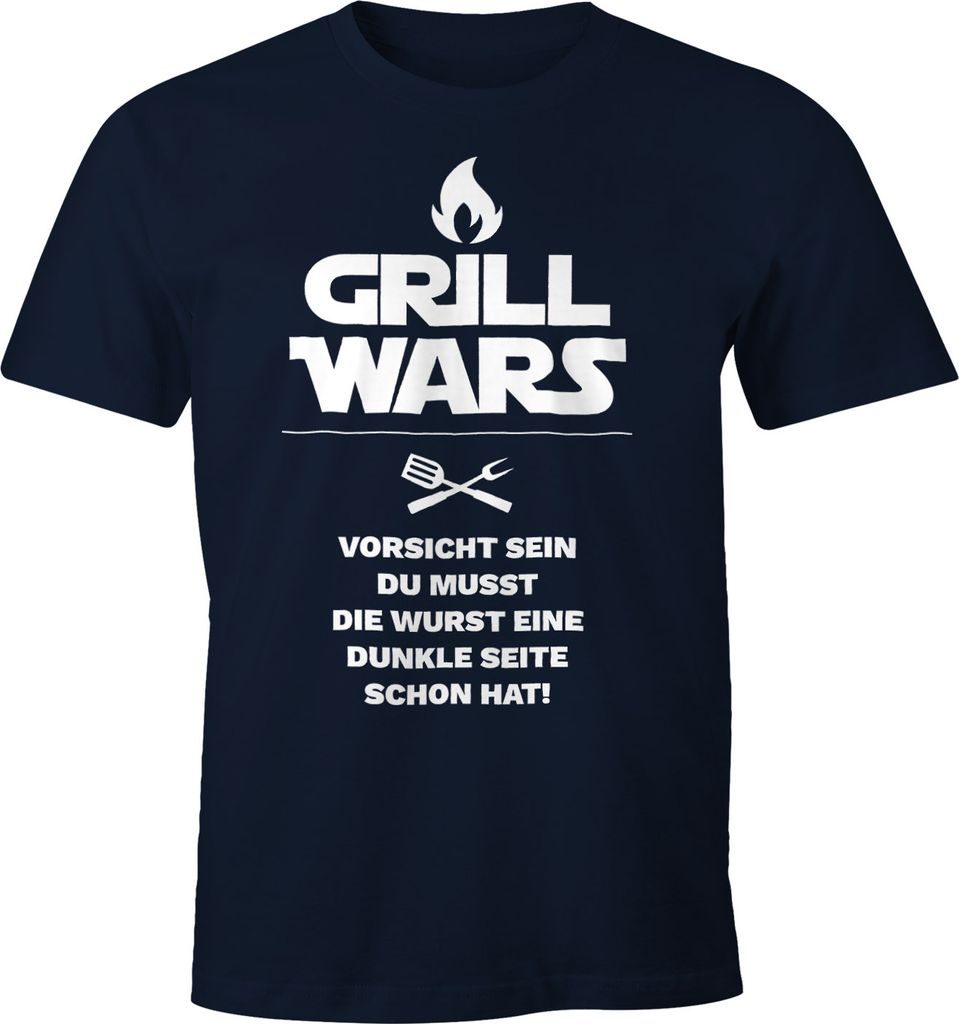 Herren T-Shirt Grill Wars mit Spruch Fun-Shirt Moonworks 3XL