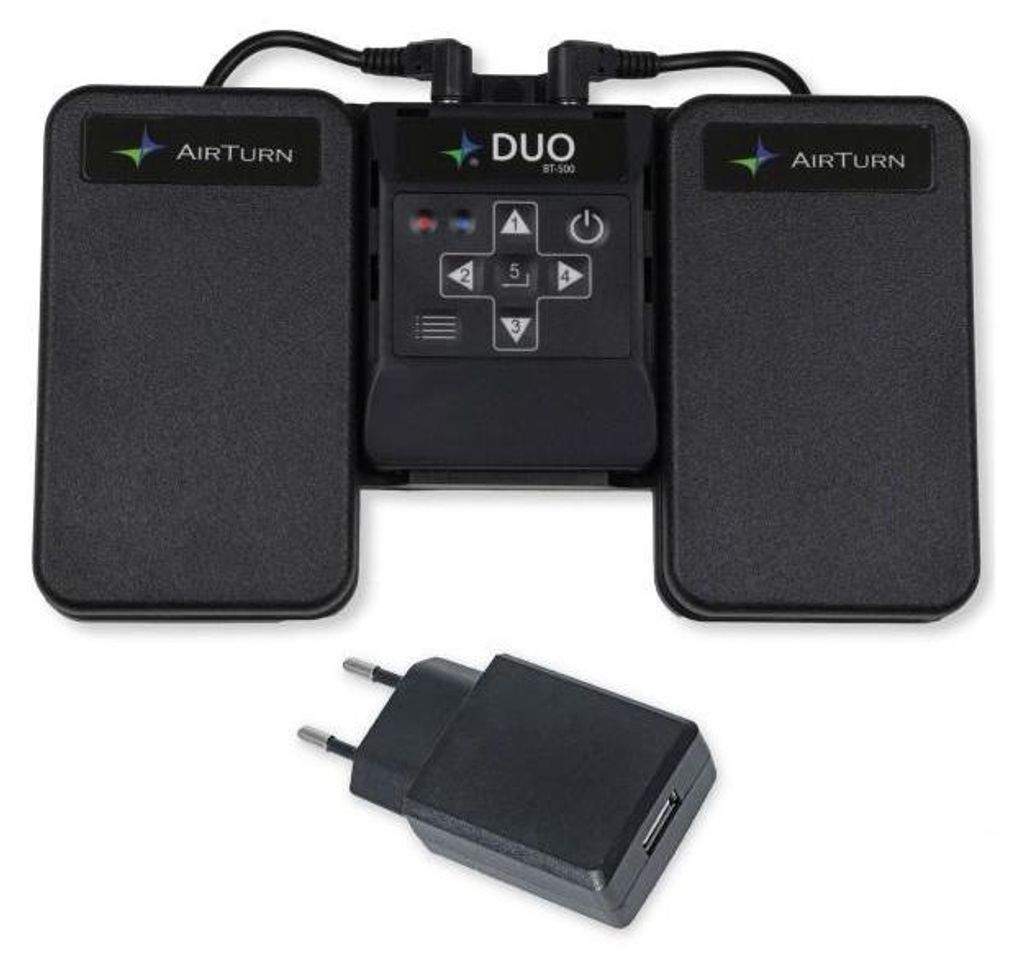 Pédale Bluetooth Airturn Duo 500 avec adaptateur secteur Image du produit 