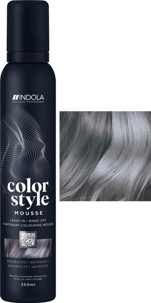 Indola Color Style Anthrazit Haarfärbe-Mousse 200 ml Produktbild 