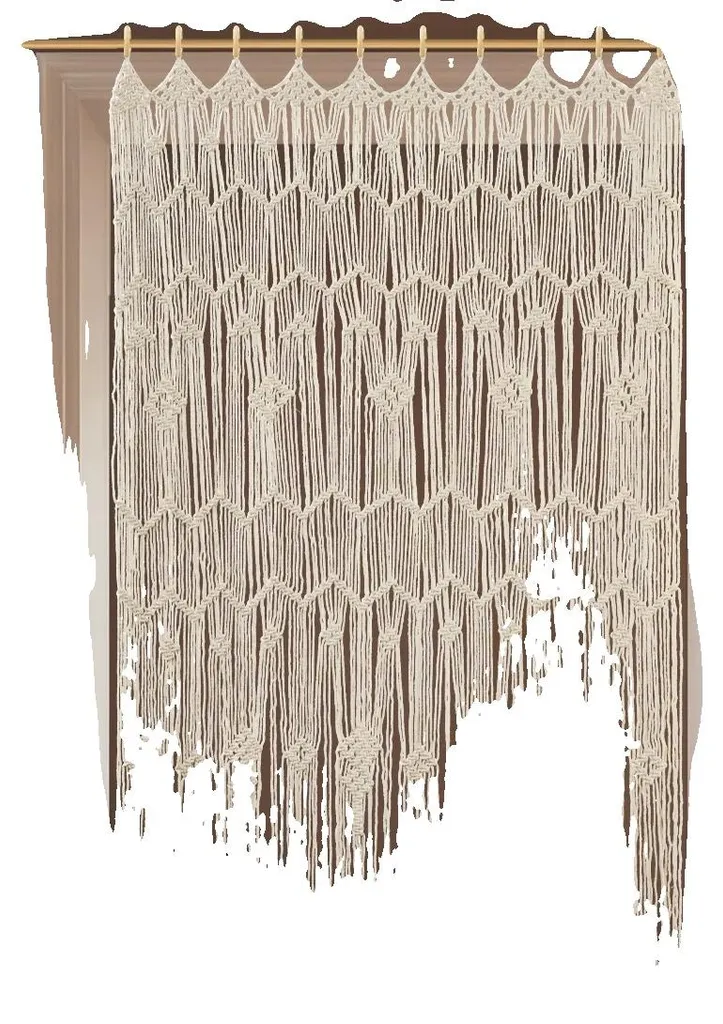 Séparateur de pièce blanc bohème pour créer un espace bureau chez soi
