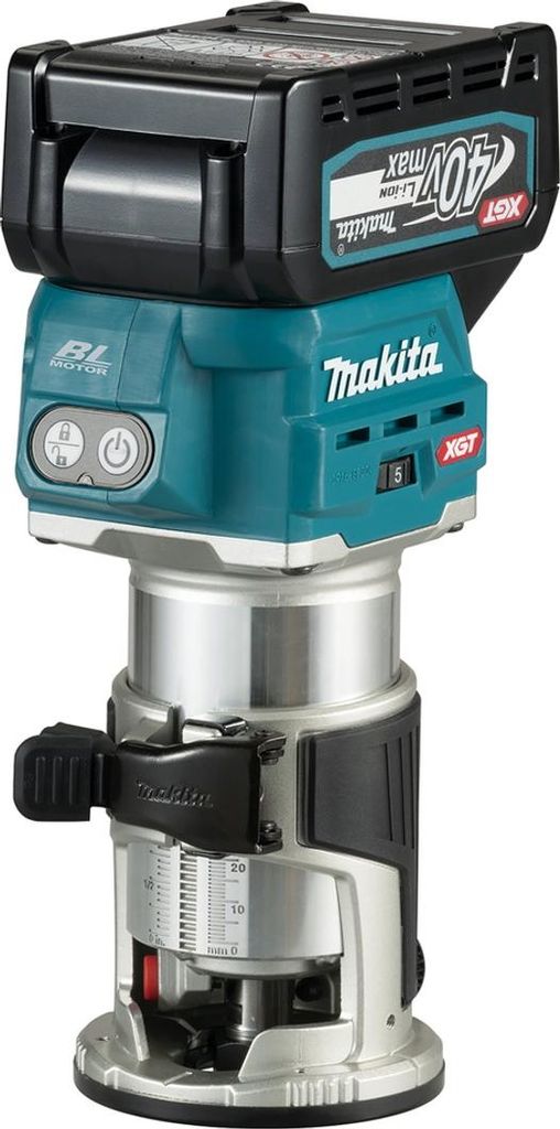 Makita RT001GM205 Akku-Oberfräse 31000U/min 2x4Ah 40V Li + Zubehör + Makpac4