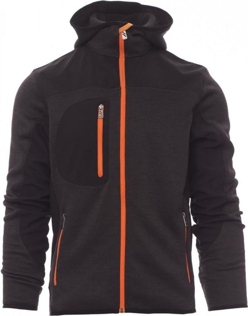 Payper TRIP Jacke Softshell-Strick stahlgrau meliert/sc, Gr. M, 000453