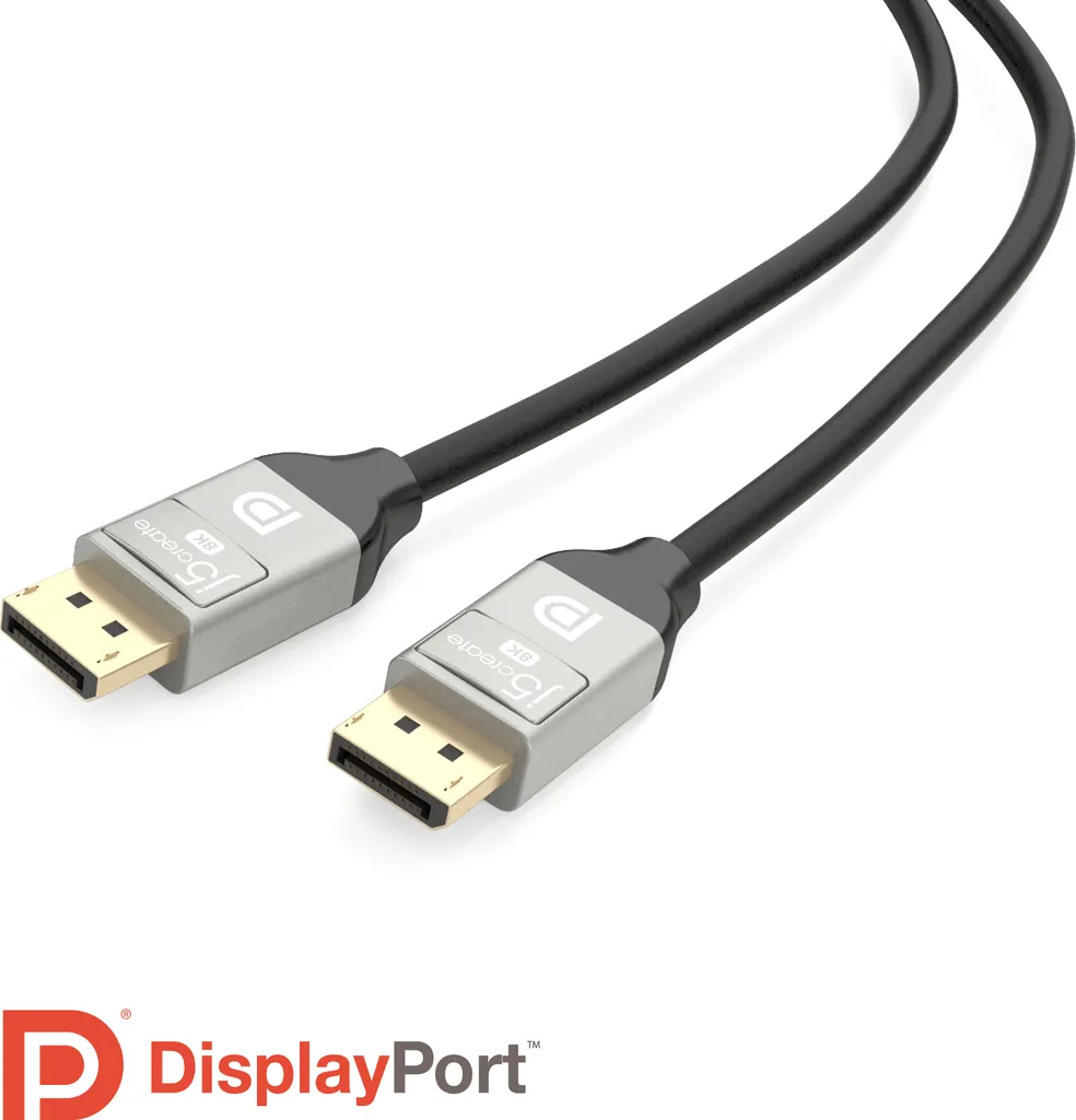 Câble DisplayPort 8K j5create JDC43-N pour Écran Gaming et Graphisme