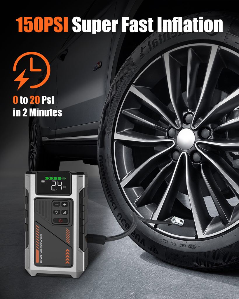 5v1 Power Bank Jump startér Startovací zařízení 150PSI Obrázek produktu 5