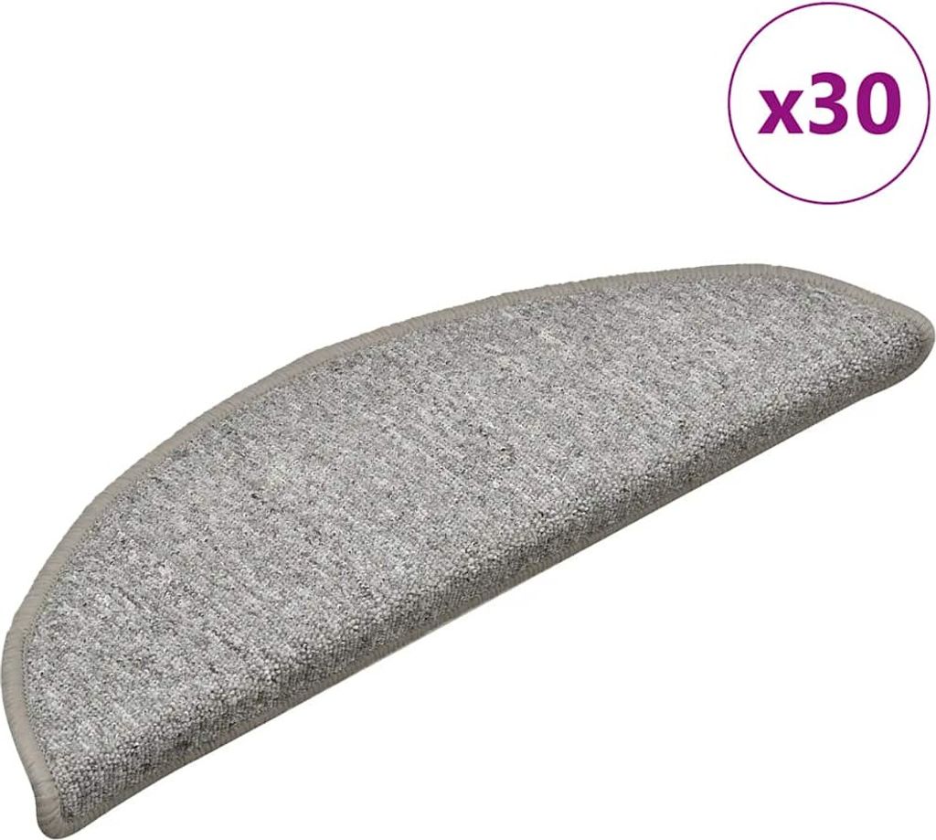 Stufenmatten 30 Stk. 56x17x3 cm Hellgrau Halbrund