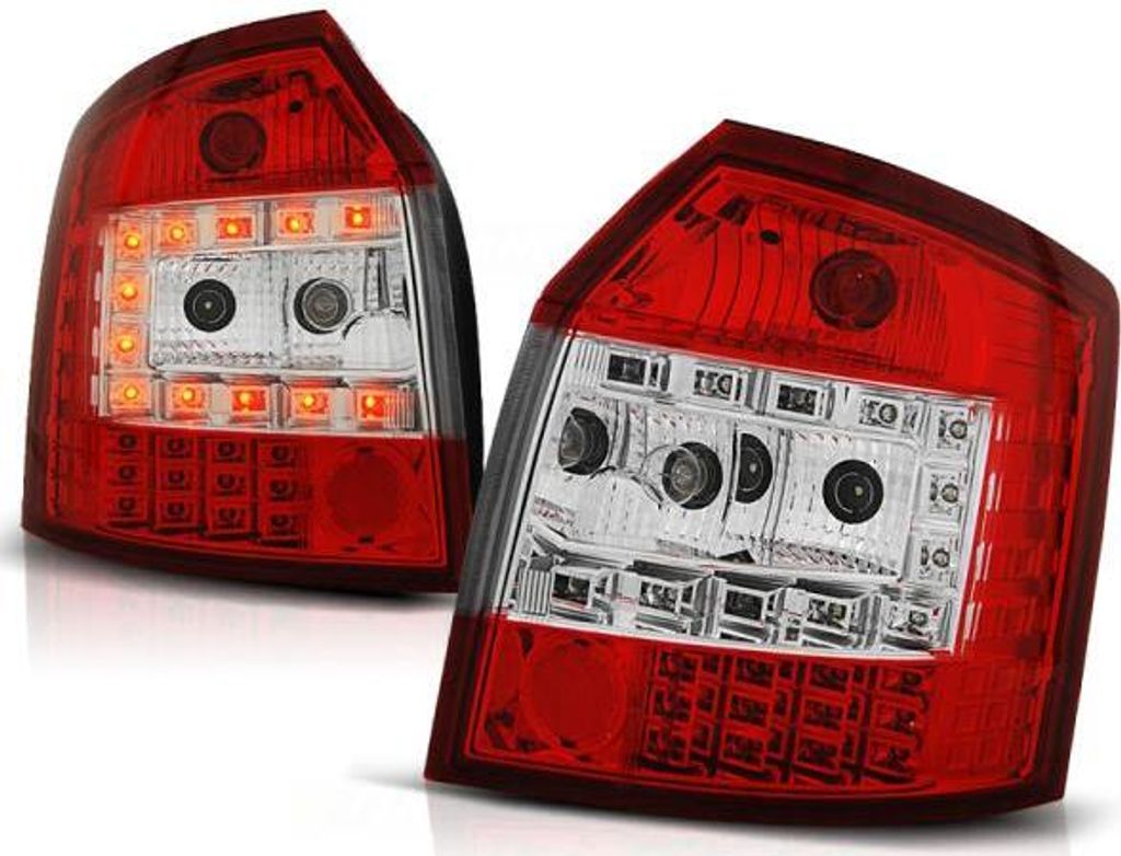 LED Rückleuchten für Audi A4 B6 (8E) Avant Bj. 00-04 Rot/Chrom