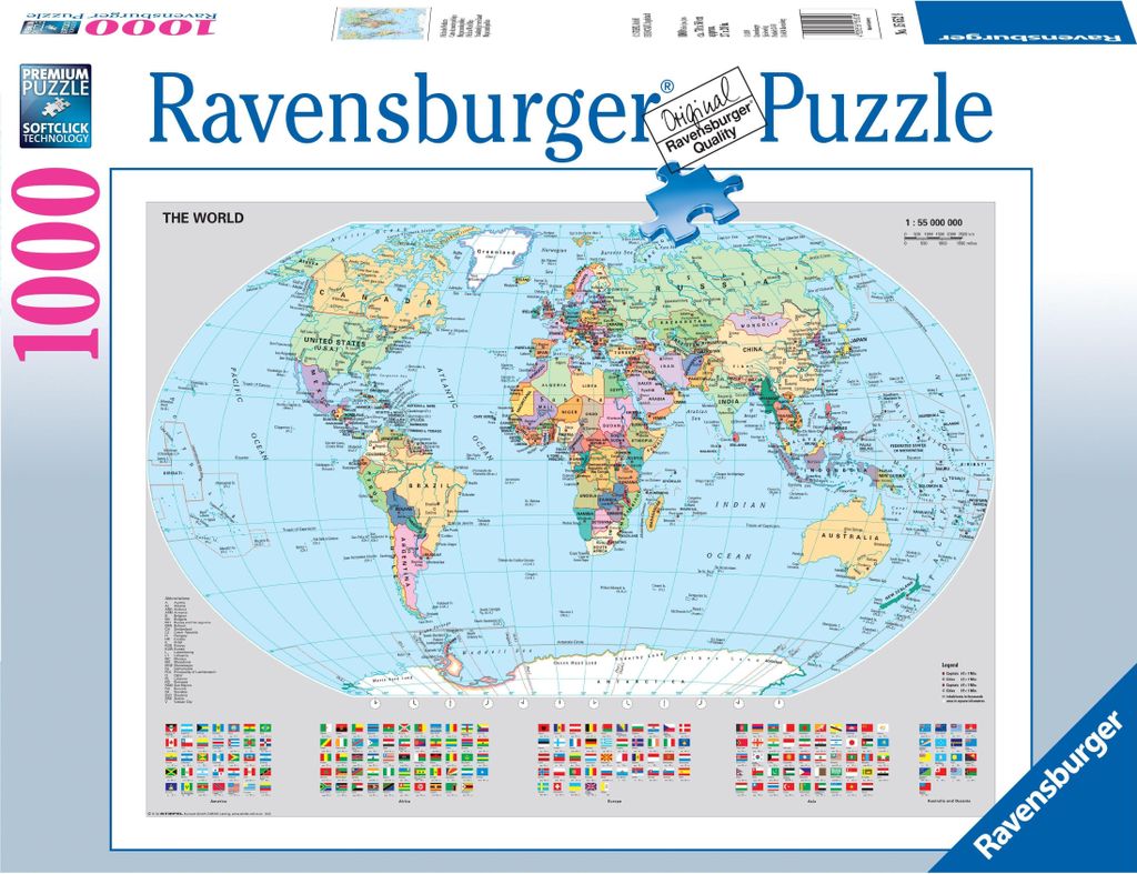 Politische Weltkarte Ravensburger 15652