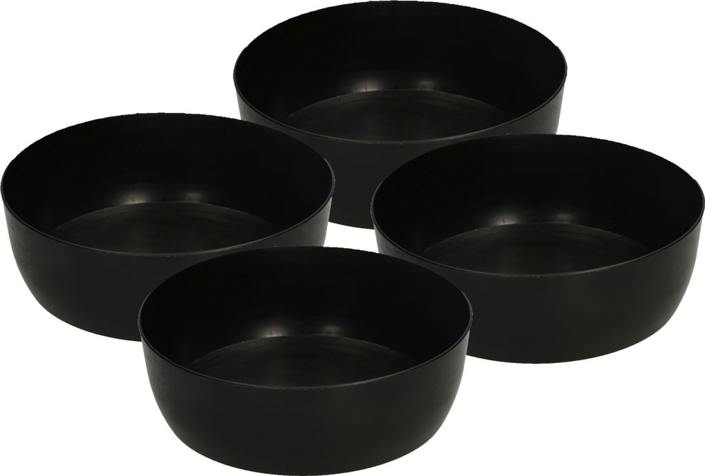 KOTARBAU 4er Set Gummianrührbecher pojemność 0,5 L nrührschale für Gips Spachtelmassen Baumassen Robustes Flexibles Weich PVC