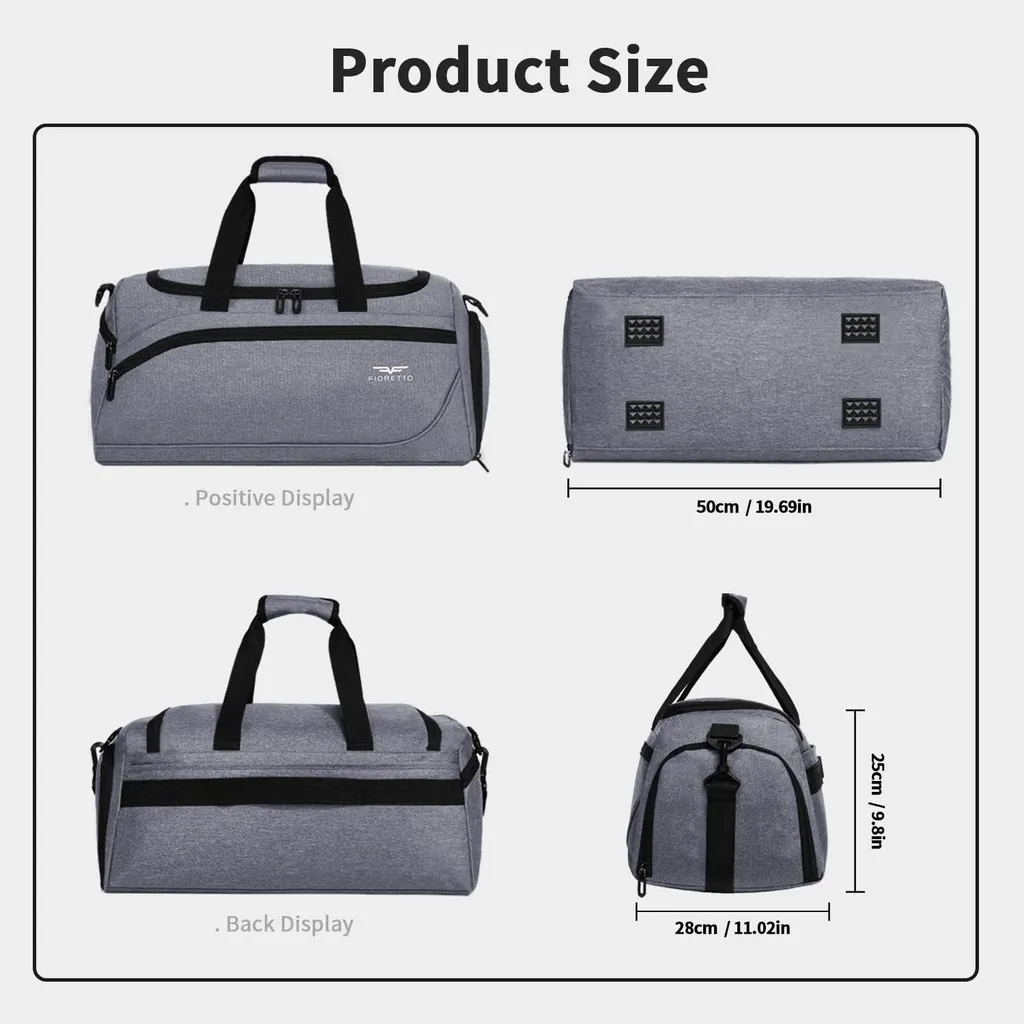 Sac de sport étanche avec compartiment humide et chaussures - 35L