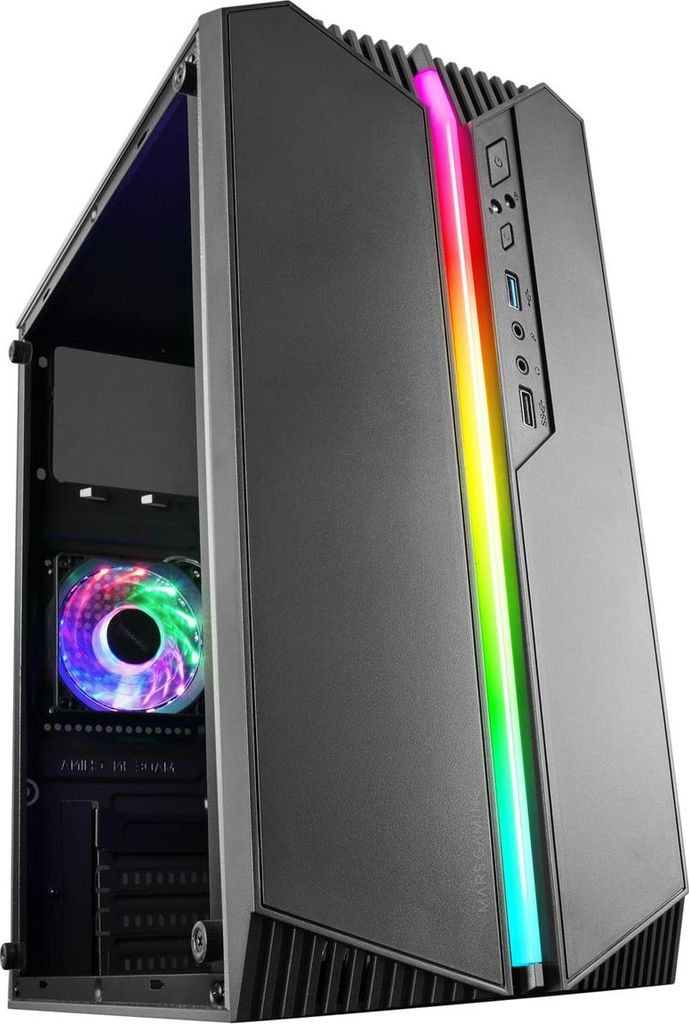 Mars Gaming MCS1, Mini Tower, PC, Schwarz, micro ATX, Produktbild 