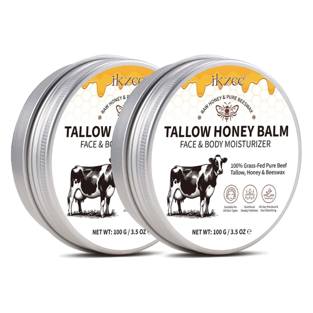 Rindertalg Honig Beef Tallow Gesicht Creme Hautpflege Balsam Hautpflegecreme, 2x 100g