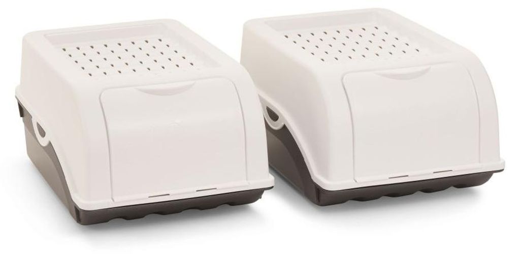 Novaliv 2x Klein 3,5 L Zwiebeltopf weiß Zwiebelbox Produktbild 