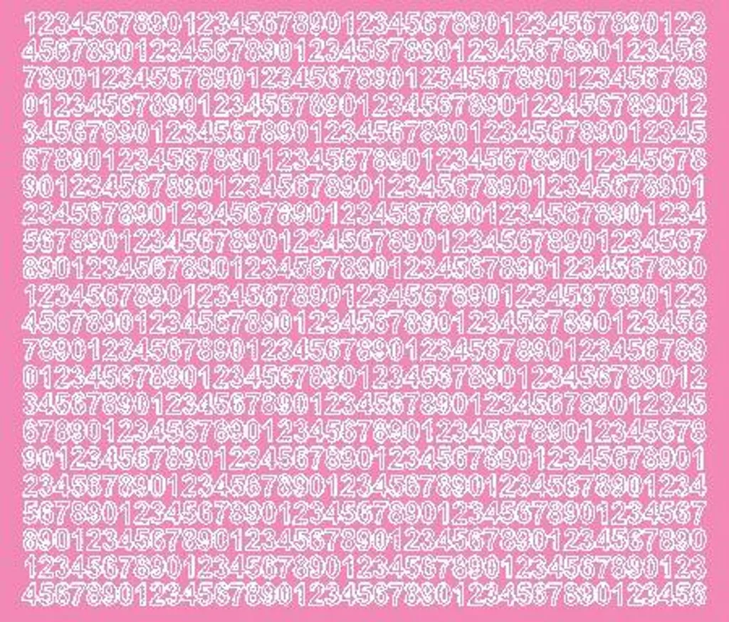 Etichette Numeriche Autoadesive 7mm Rosa Lucido - Alta Tenuta