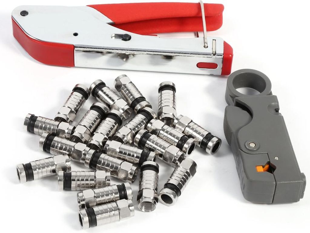 Verstellbares Crimpwerkzeug für RG59 RG6 BNC RCA-Stecker Koaxialkabel Crimpzange F-Typ